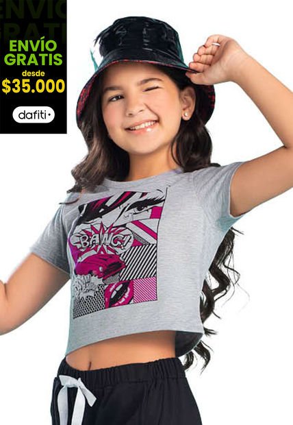 Blusa Infantil Femenino Gris Mp 79423
