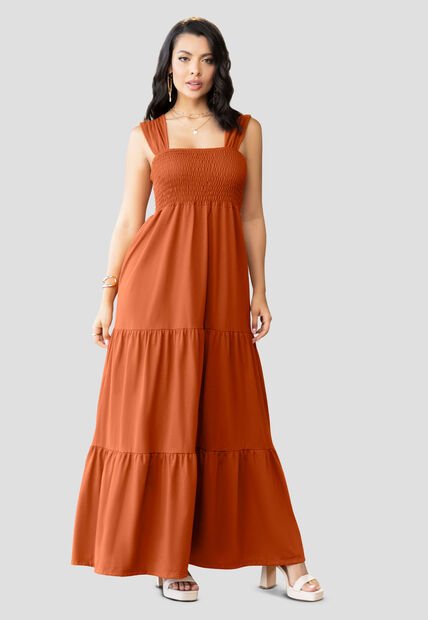 Vestido Mujer Naranja Mp 104373