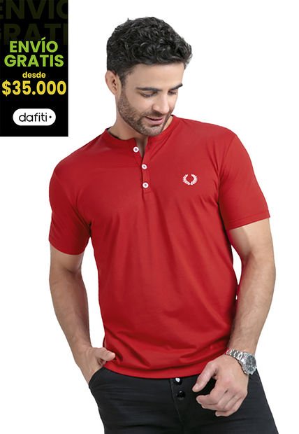 Camiseta Hombre Rojo Mp 88929