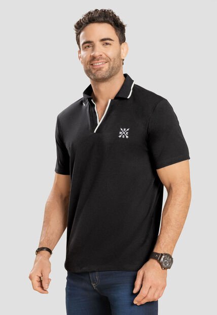 Polo Hombre Negro Mp 87630