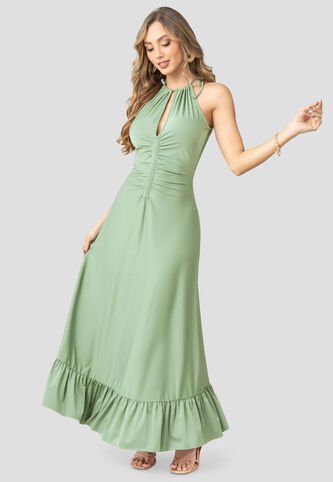 Vestido Largo Mujer Verde Matcha Mp 110420 MP