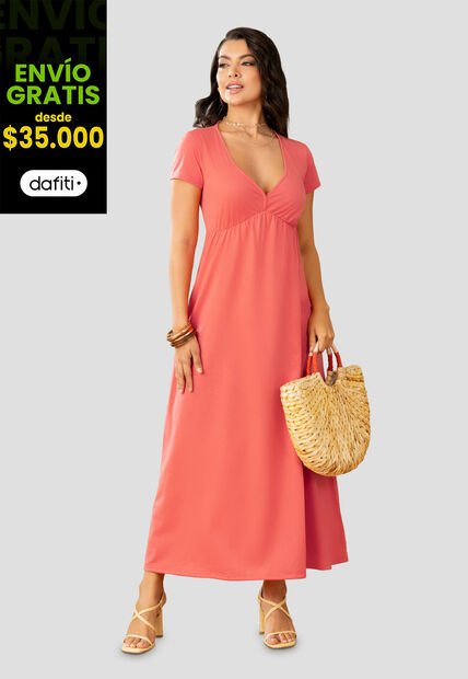 Vestido Largo Mujer Coral Mp 79860