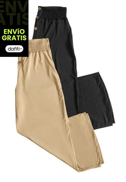 Pantalón Mujer Negro Mp 3407