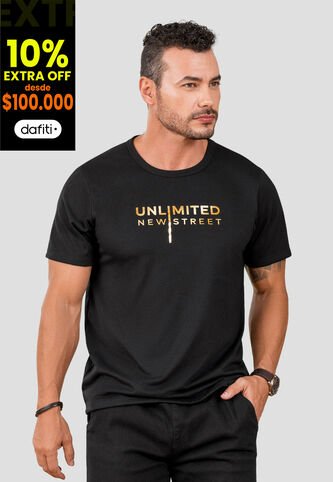 Camiseta Hombre Negro Mp 105402 MP