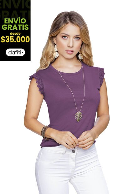 Camiseta Mujer Lavanda     Mp 88550