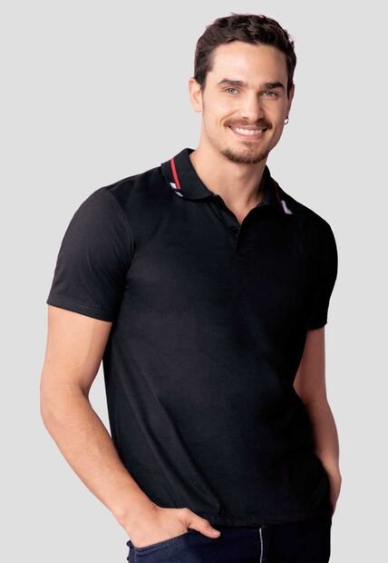 Polo Hombre Negro Mp 113441