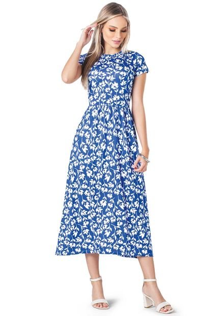Vestido Largo Mujer Azul Mp 88837