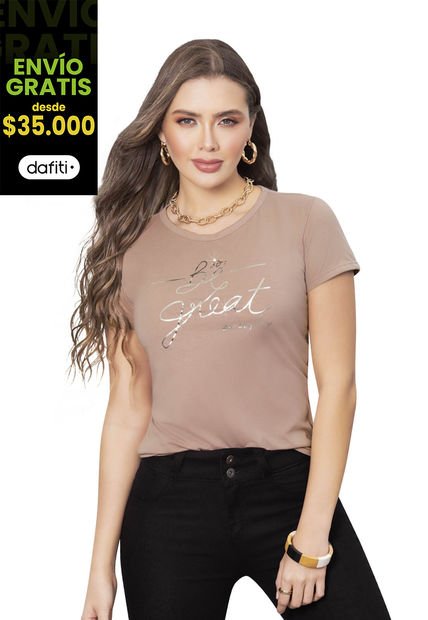 Camiseta Mujer Rosado Mp 92499