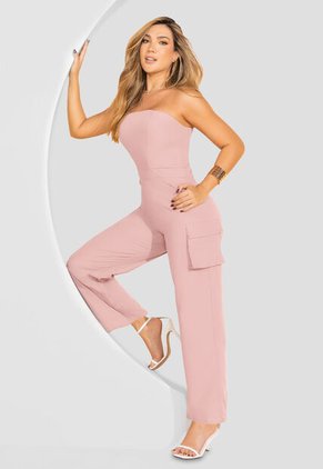 Enterizo Largo Mujer Rosa Polvo Mp 102617