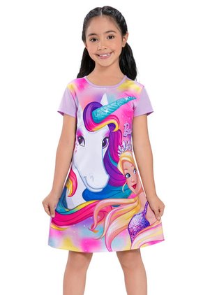 Vestido Infantil Lila Mp 91494