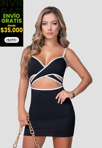 Vestido Corto Mujer Negro Mp 103992