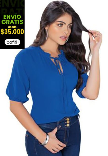 Blusa Mujer Azul Mp 91727