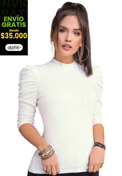 Blusa Juvenil Para Mujer Atypical -Marfil