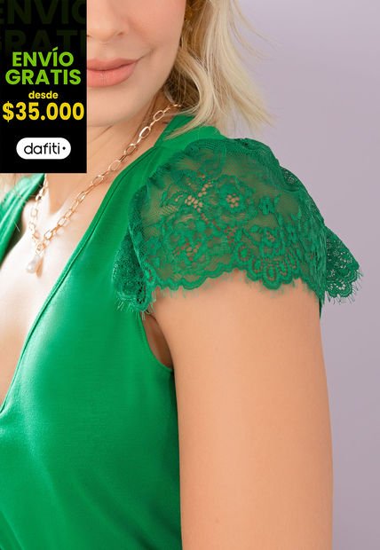 Blusa Mujer Verde Mp 105069