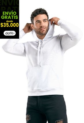 Hoodie Hombre Blanco Mp 89754
