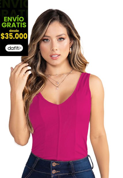 Camiseta Mujer Fucsia Mp 3254