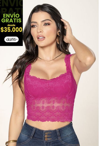Crop Top Mujer Fucsia Mp 92547