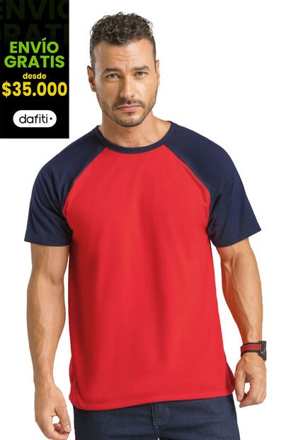 Camiseta Hombre Rojo Mp 1084