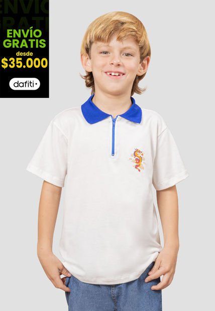 Polo Infantil Masculino Marfil Mp 105968
