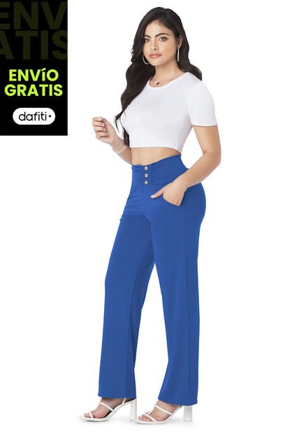 Pantalón Mujer Azul Rey Mp 86925