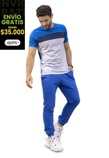 Jogger Hombre Azul Rey Mp 3350