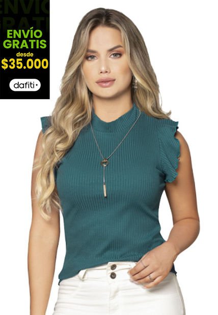 Camiseta Mujer Verde Mp 6599