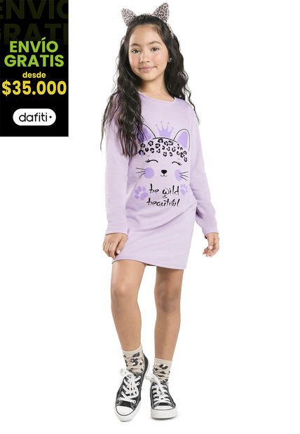 Vestido Infantil Lila Mp 32973