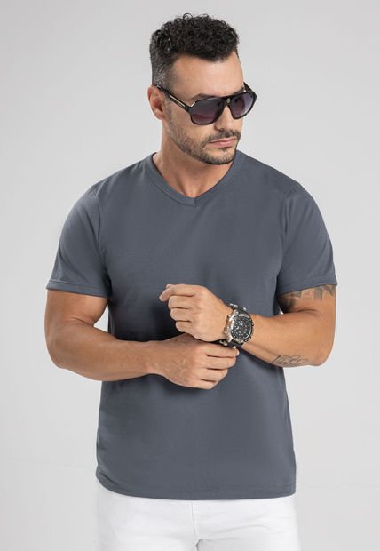 Camiseta Hombre Gris Oscuro Mp 101128