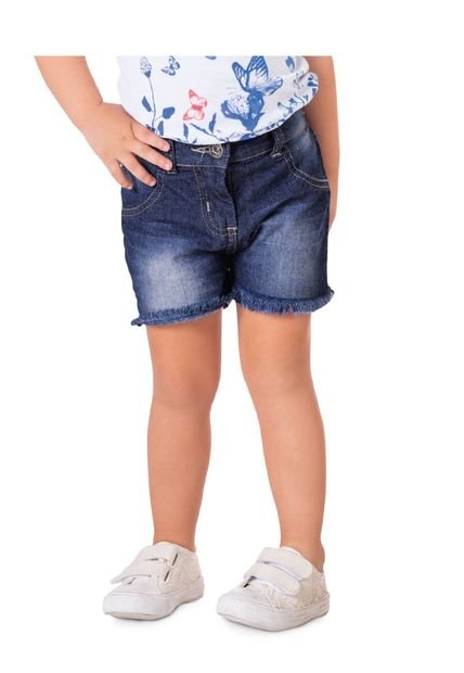 Short Bebe Femenino Azul Oscuro MP