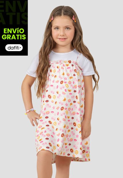 Vestido Paq X2 Infantil Femenino Multicolor Mp 103960