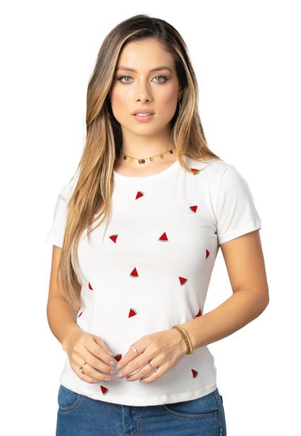 Camiseta Mujer Blanco Mp 3426