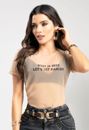Camiseta Mujer Beige Mp 104195
