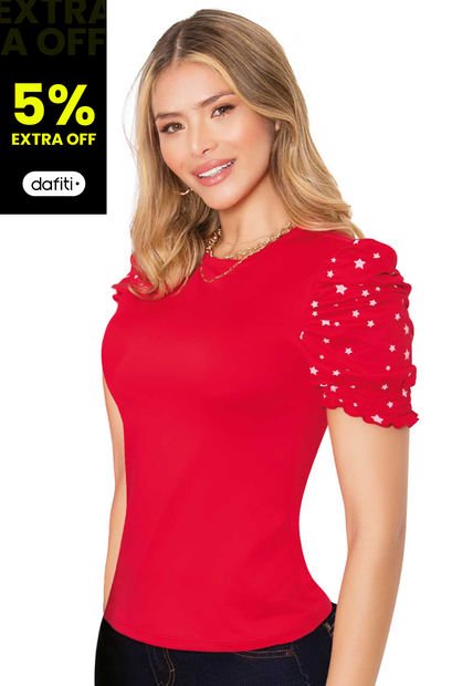 Camiseta Mujer Rojo Mp 92004