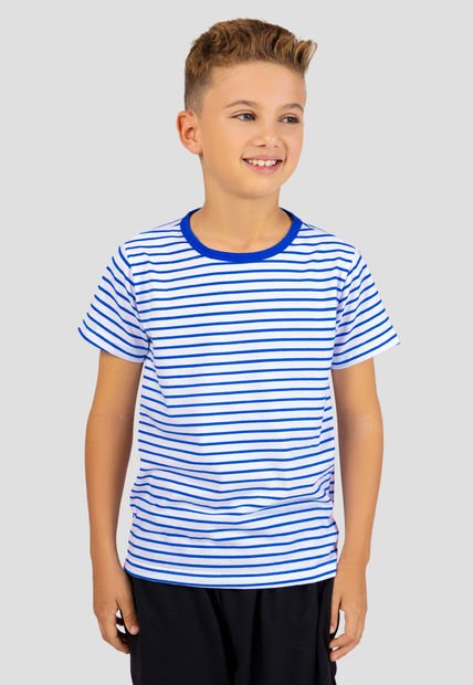 Camiseta Infantil Masculino Azul Rey Mp 101175