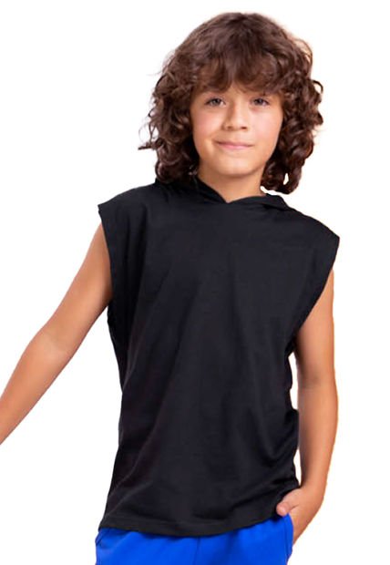 Camiseta Infantil Masculino Negro Mp 3803
