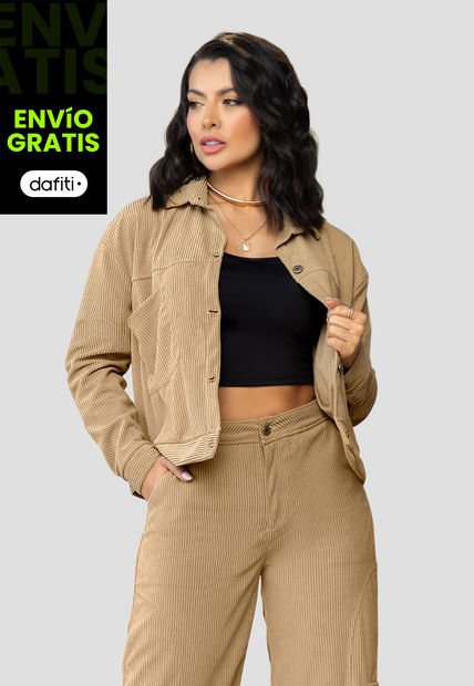 Chaqueta Mujer Beige Mp 104197