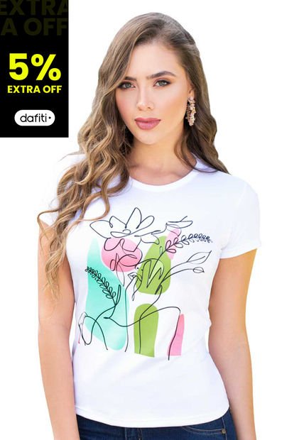 Camiseta Mujer Blanco Mp 89009