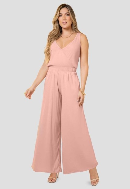Enterizo Largo Mujer Rosa Polvo Mp 114544