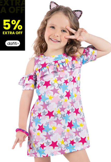Vestido Infantil Femenino Multicolor Mp 92404