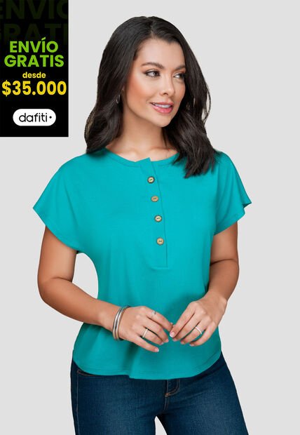 Blusa Mujer Verde Mp 103990