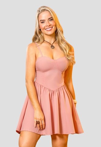Vestido Corto Mujer Rosa Polvo Mp 114279 MP