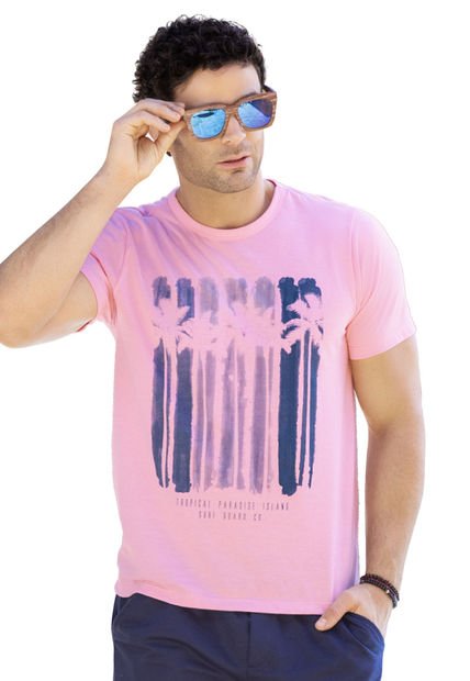 Camiseta Hombre Rosa Mp 9270