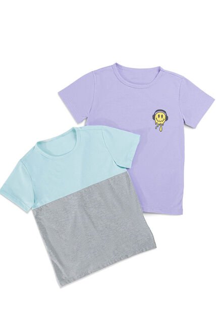 Camiseta Paq X2 Infantil Multicolor Mp 1165