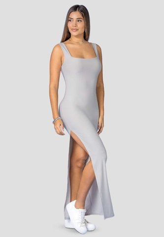 Vestido Largo Mujer Gris Claro Mp 114381 MP