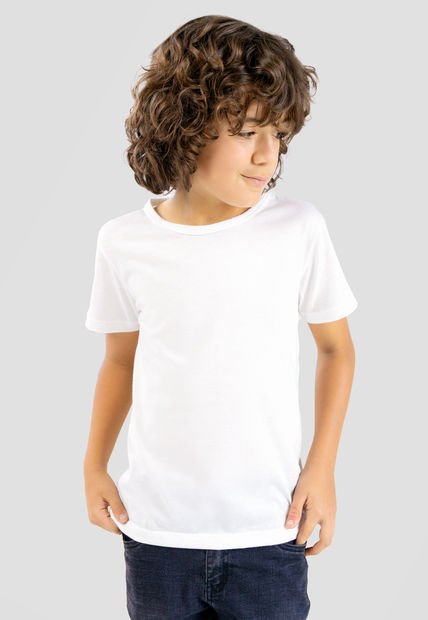 Camiseta Infantil Masculino Marfil Mp 101499