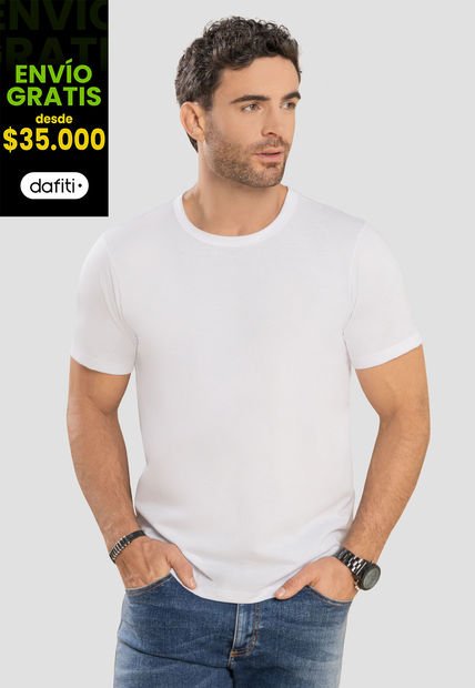 Camiseta Hombre Blanco Mp 103719
