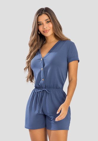 Enterizo Corto Mujer Azul Indigo Mp 111079 MP
