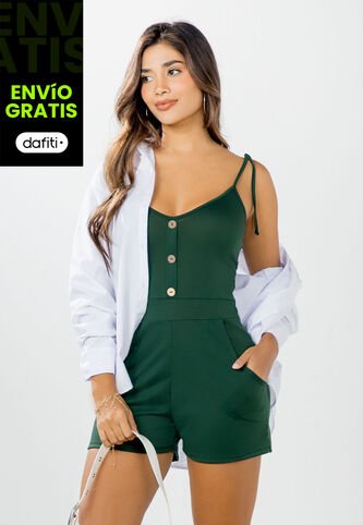 Enterizo Corto Mujer Verde Pino Mp 146 MP