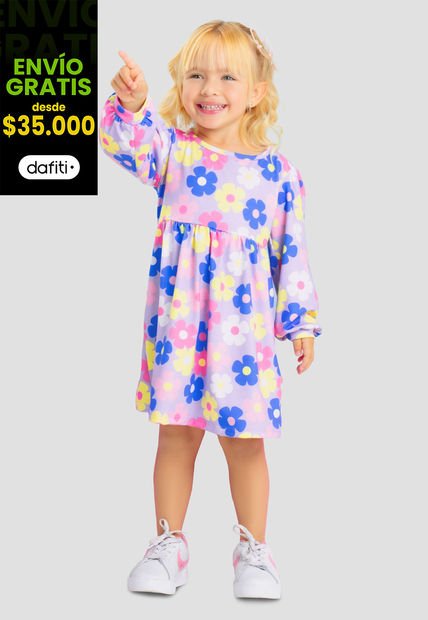 Vestido Infantil Femenino Multicolor Mp 102757