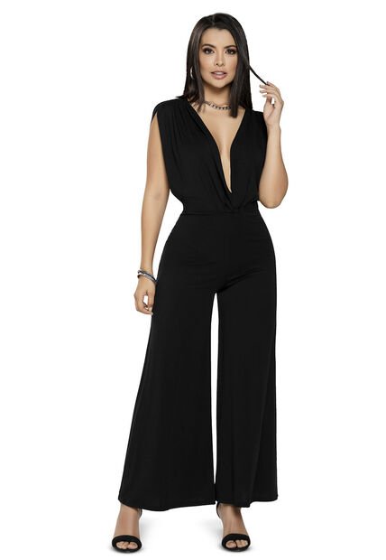 Enterizo Largo Mujer Negro Mp 4741